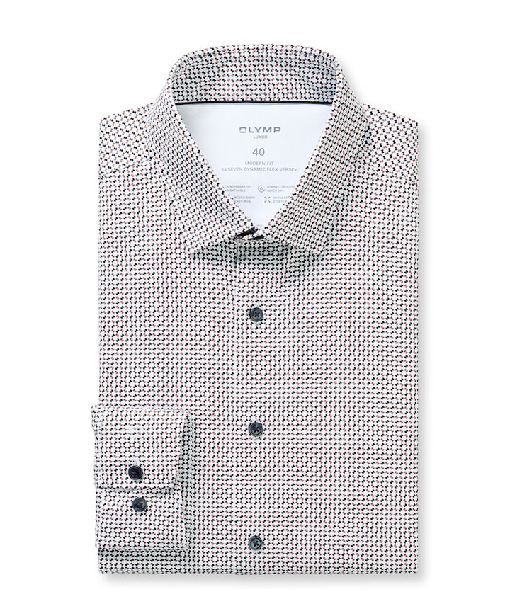 Heren overhemd lange mouw beige