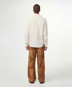 Overhemd lange mouw beige