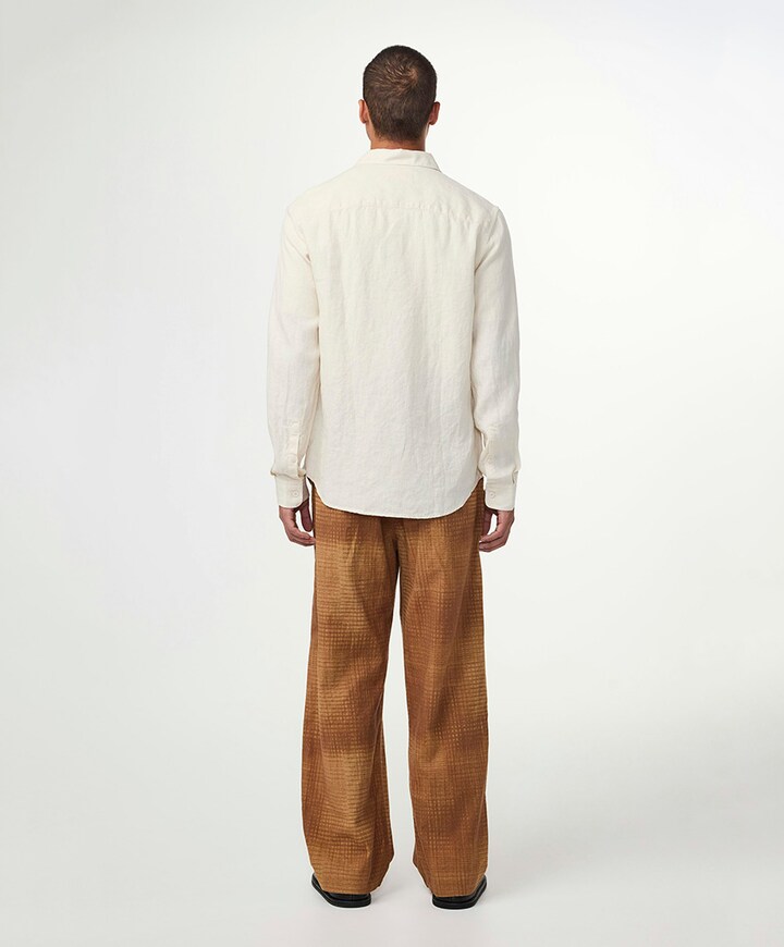 Overhemd lange mouw beige
