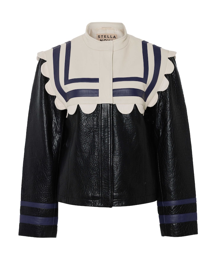 Dames leren jas zwart