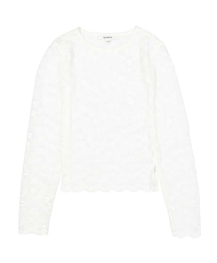 Meisjes longsleeve ecru