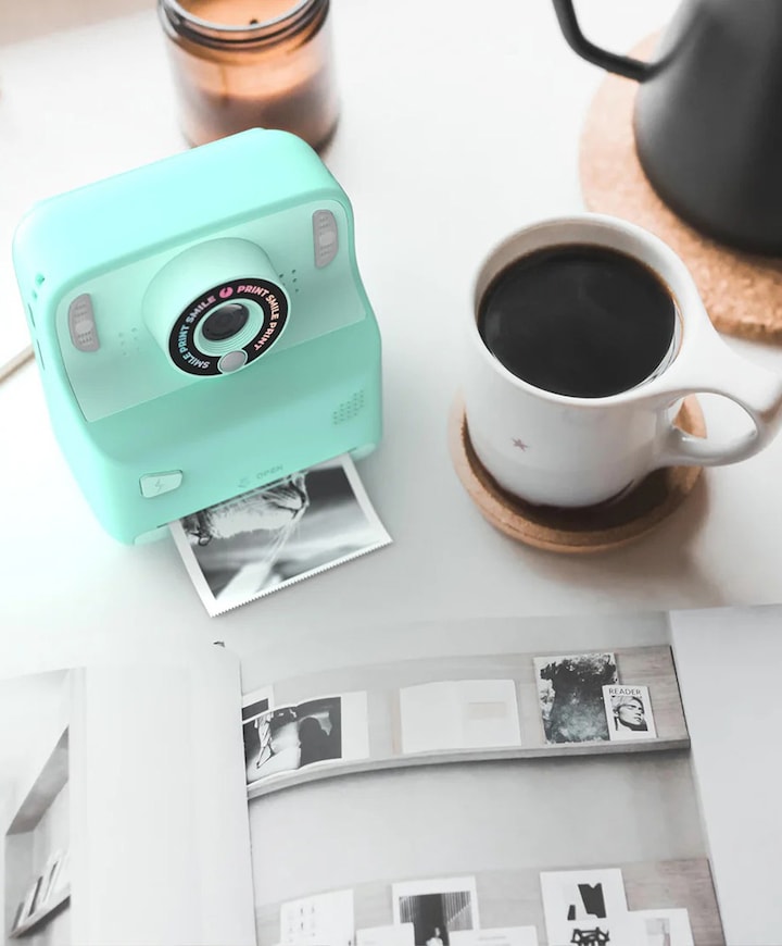 Pixiprint camera blauw