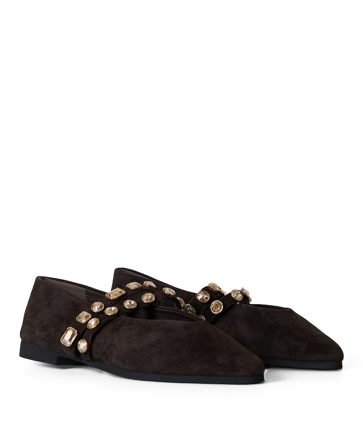 dames ballerina's bruin