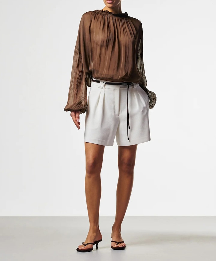 Dames blouse bruin