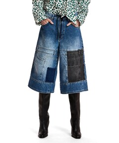 Kea Patchwork  dames jeans blauw