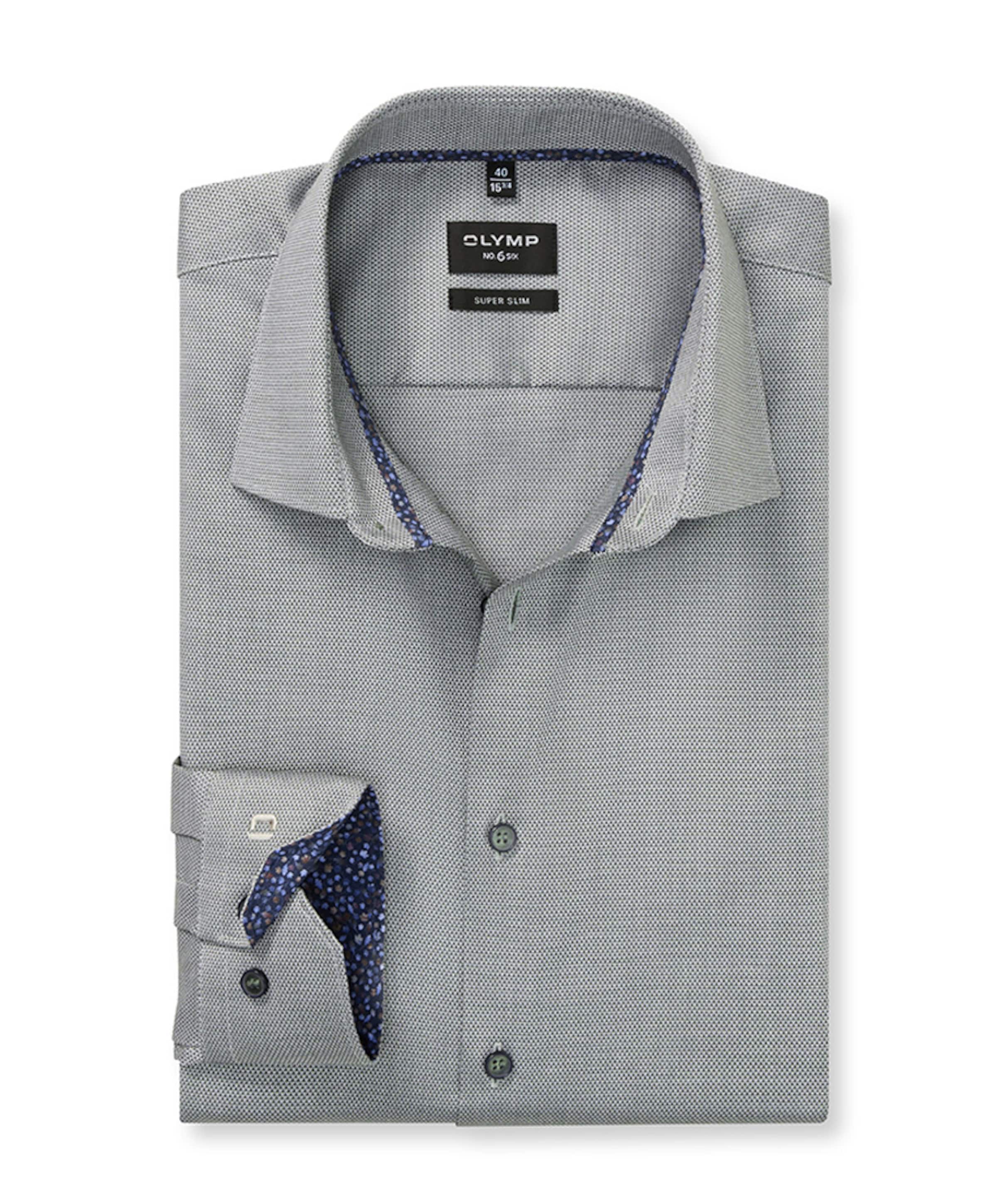 Heren overhemd lange mouw groen