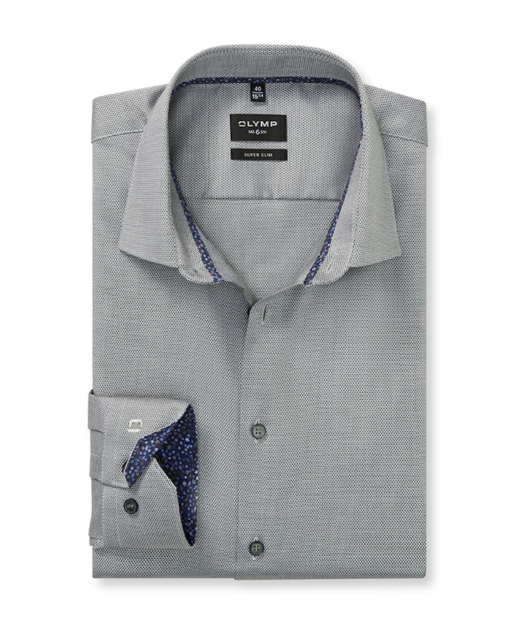 Heren overhemd lange mouw groen