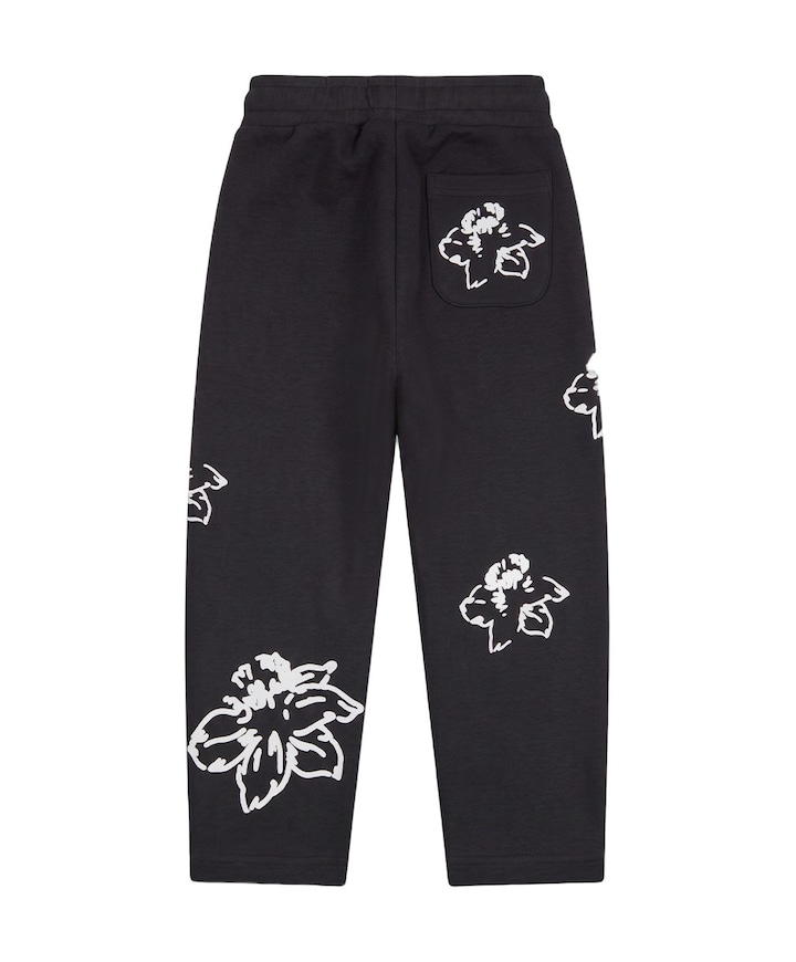 Croyez Mini Initial Flower Straight Leg Sweatpants jongens broek zwart