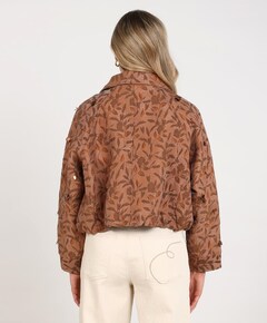 Dames jas bruin