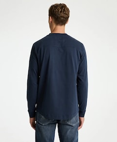 Heren longsleeve blauw