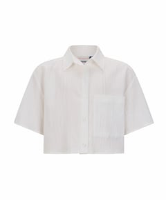 Meisjes blouse korte mouw wit