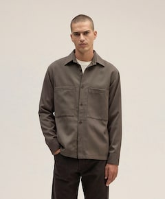 Heren overshirt bruin