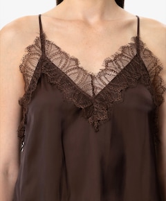 Dames top bruin