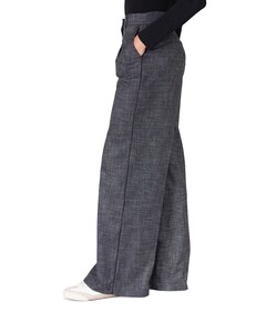 AUDREY WFL 466 wide long pantalon zwart