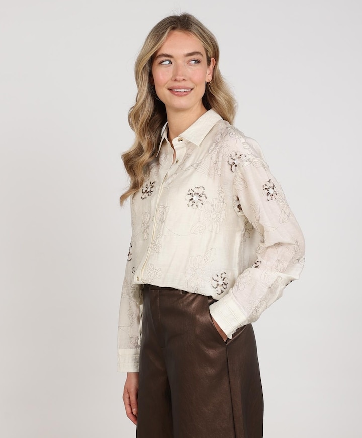 Dames blouse ecru