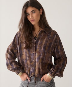 Dames blouse bruin