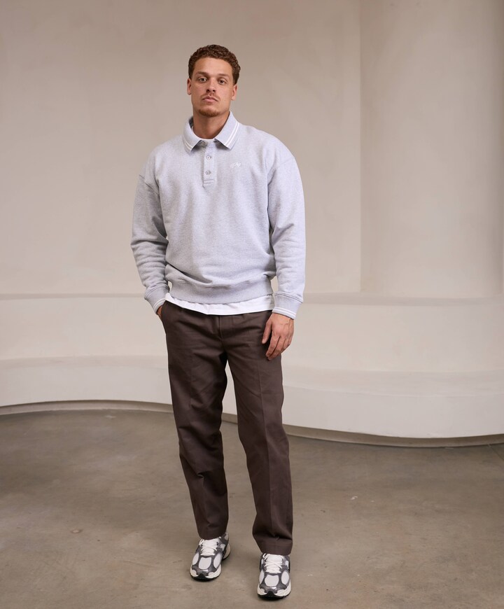 OLAF Slim Elasicated heren pantalon grijs