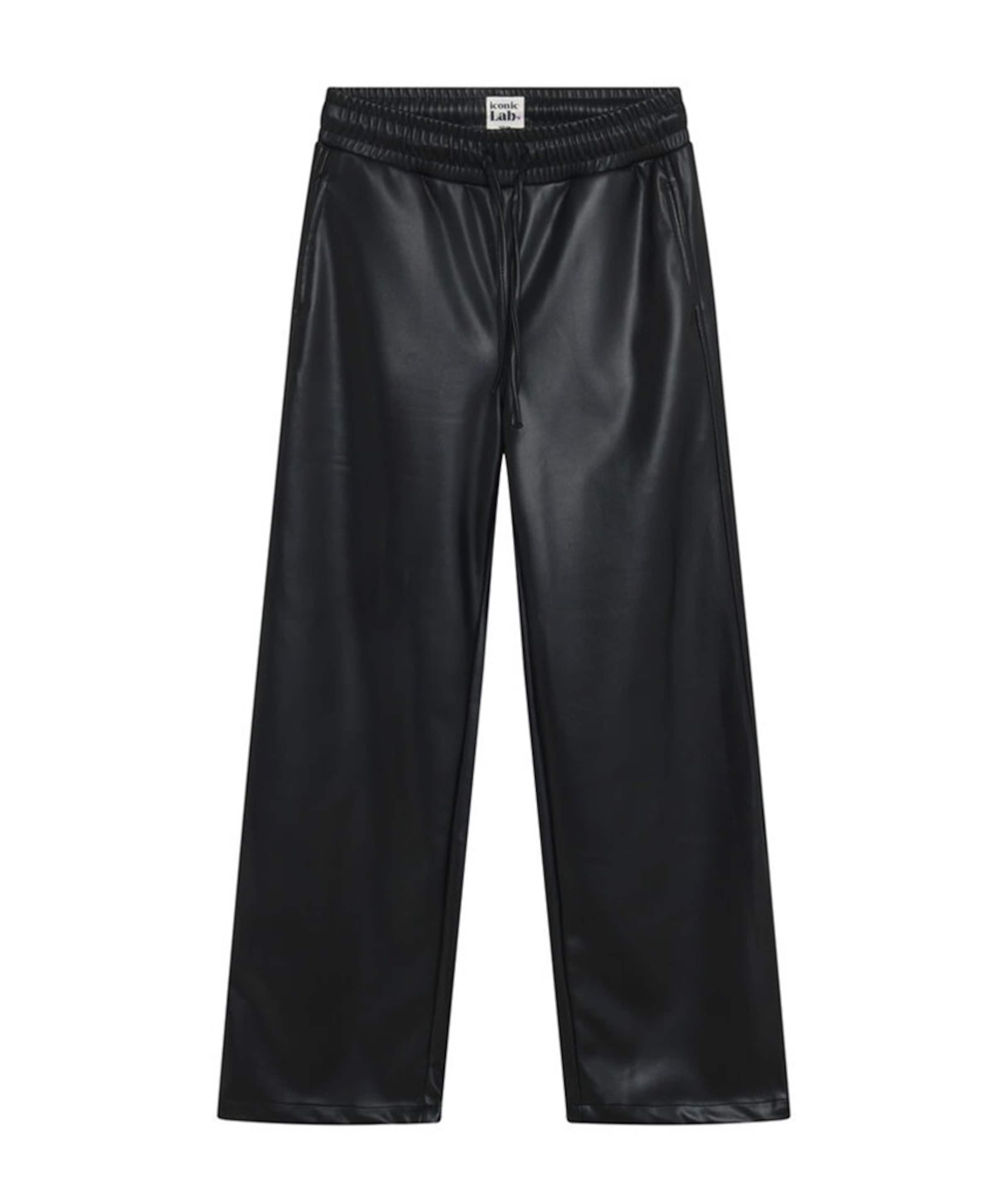 Vegan Leather jongens broek zwart