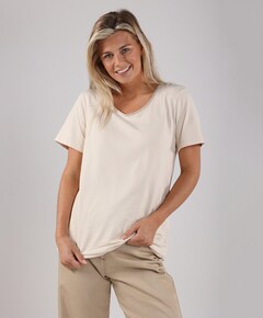 Dames t-shirt beige