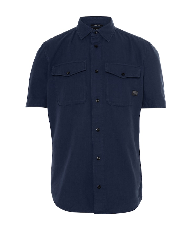 Overhemd lange mouw blauw
