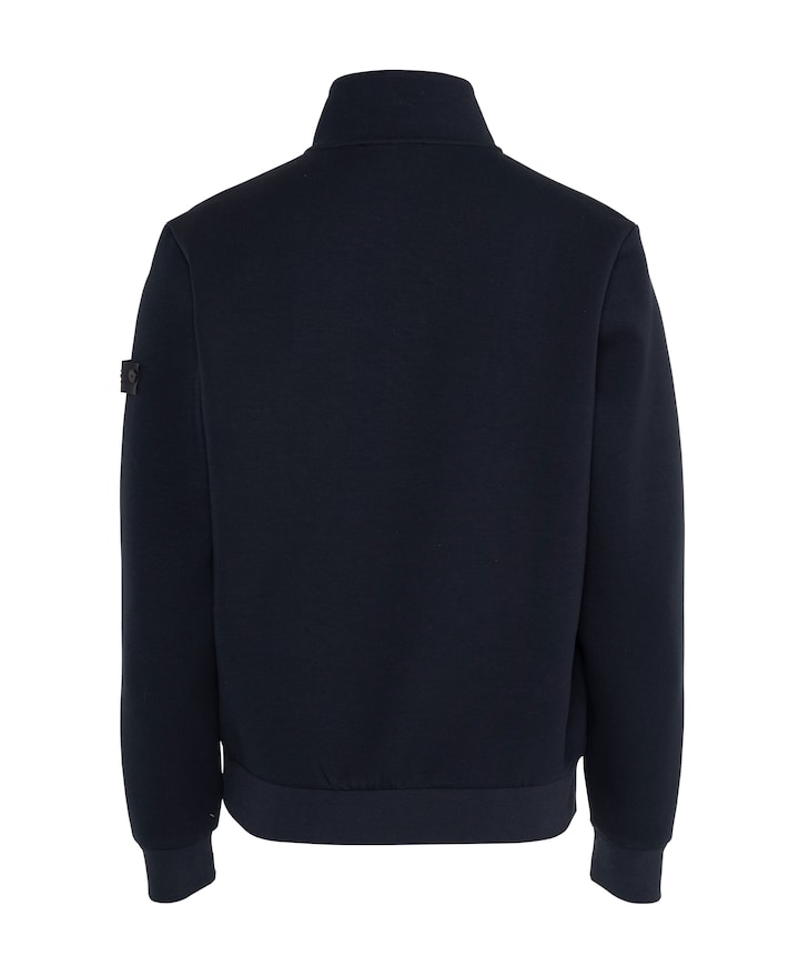 Heren trui met rits blauw