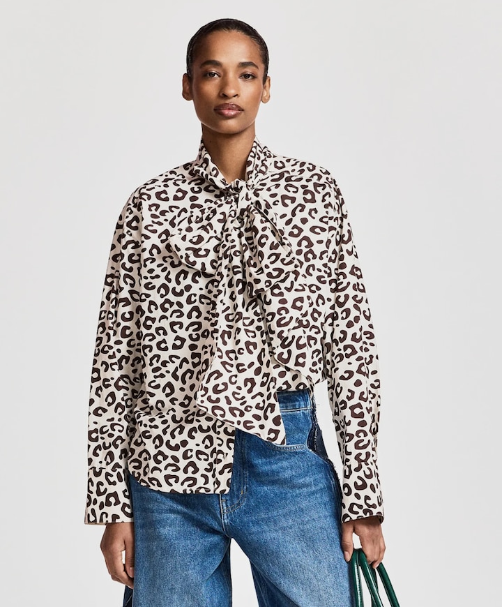 Dames blouse bruin