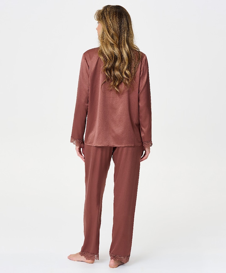 Dames pyjamaset bruin