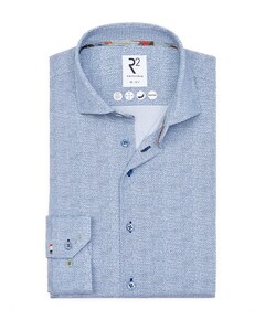 Overhemd extra lange mouw blauw