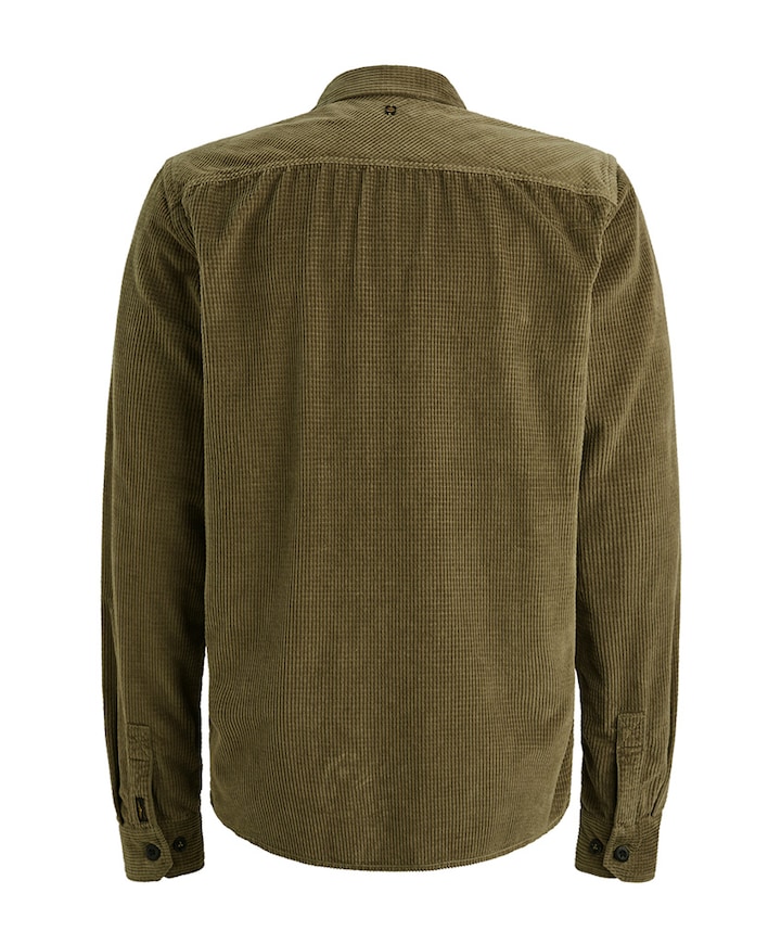 Heren overhemd lange mouw groen