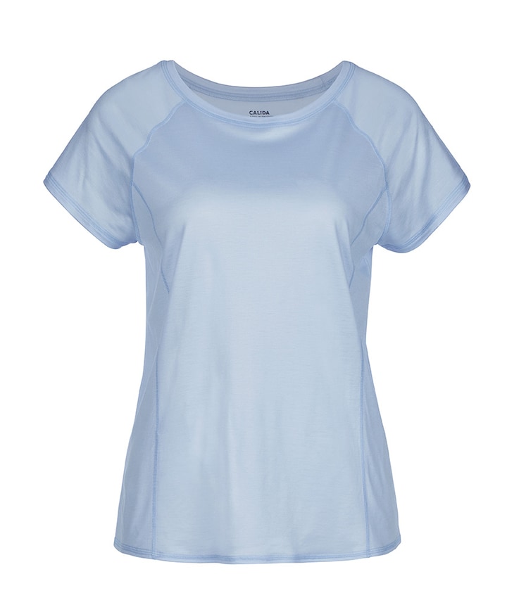 Dames pyjamatop blauw