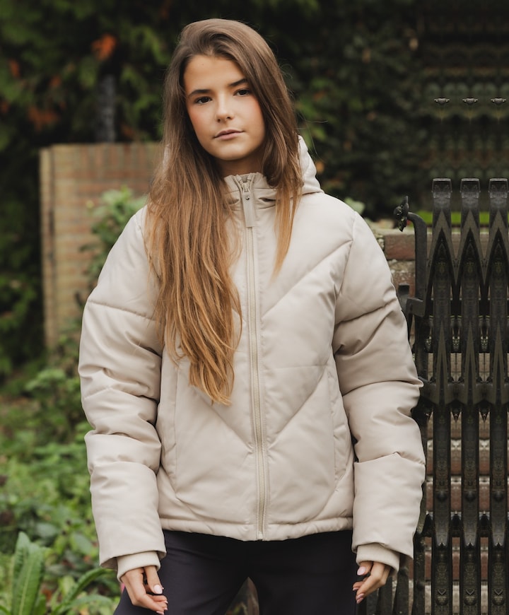 Meisjes jas beige