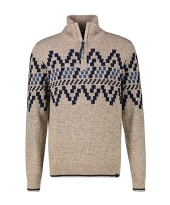 Heren trui met rits beige