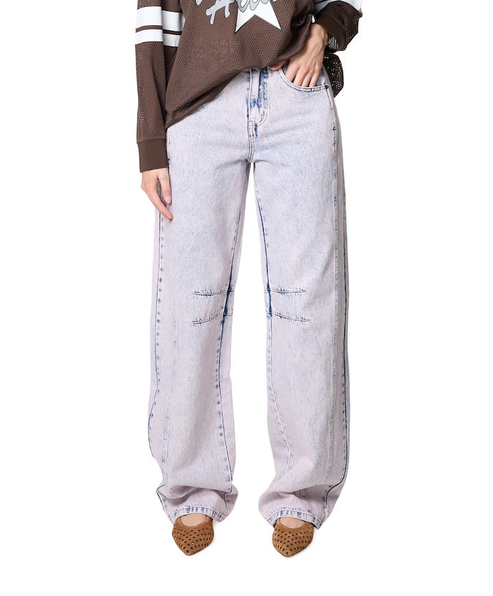 Drew Barrel Panel Tall Iced Rose dames jeans roze