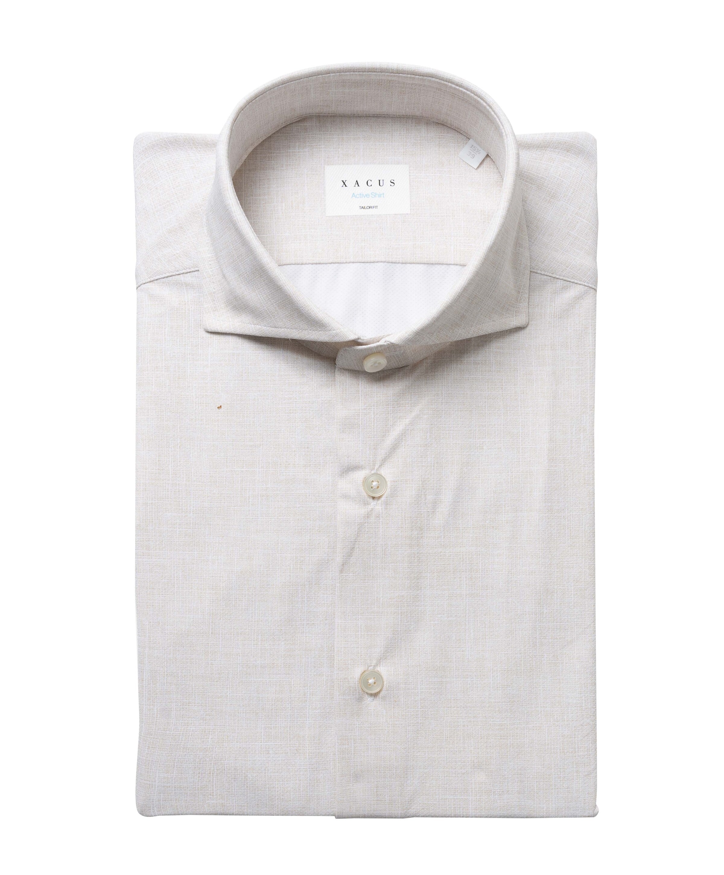 Overhemd lange mouw beige