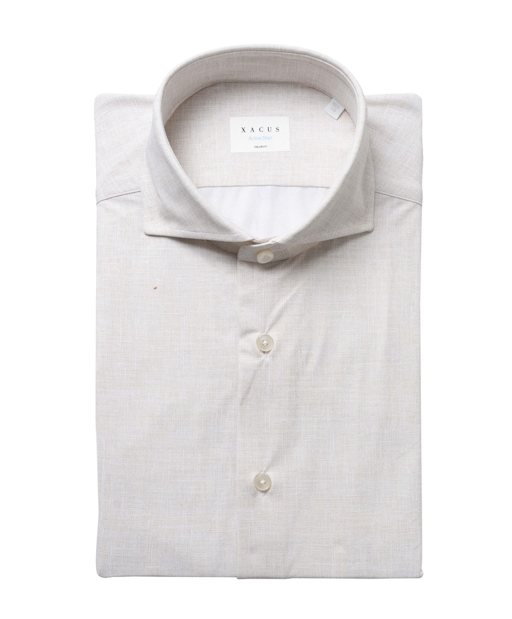 Overhemd lange mouw beige