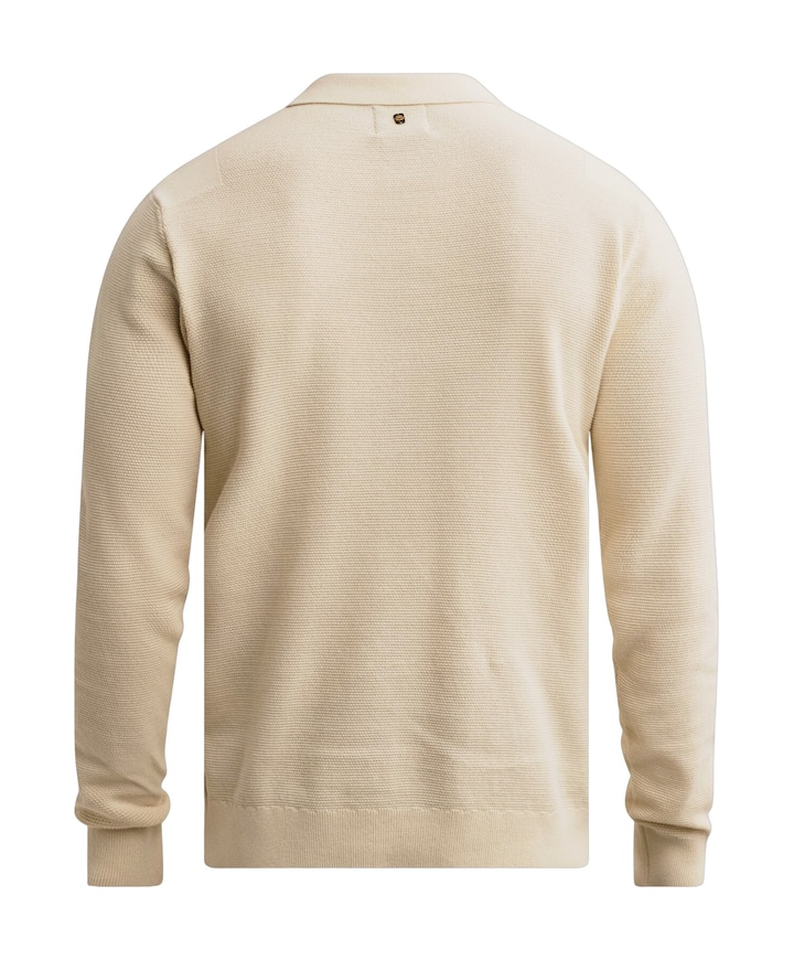 Heren polo ecru