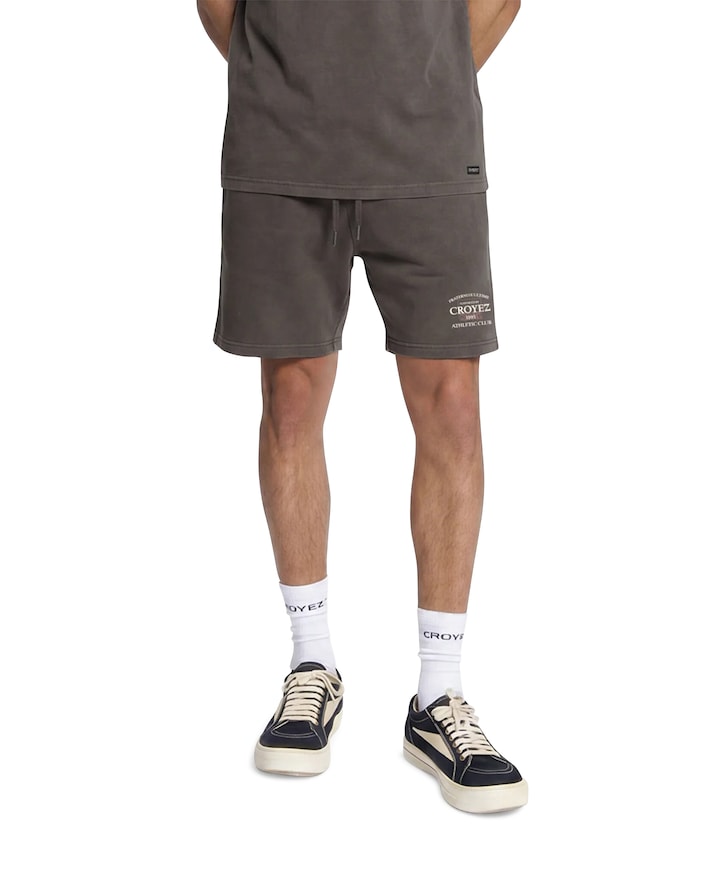 Croyez Overlay Fraternite Shorts heren korte broek bruin