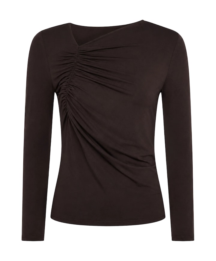 Dames longsleeve bruin