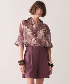 Cotton stretch dames korte broek bruin