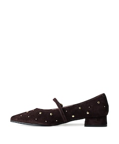 Annette dames ballerina's bruin