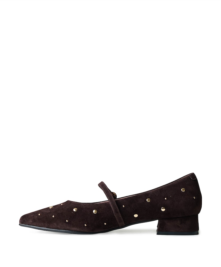Annette dames ballerina's bruin