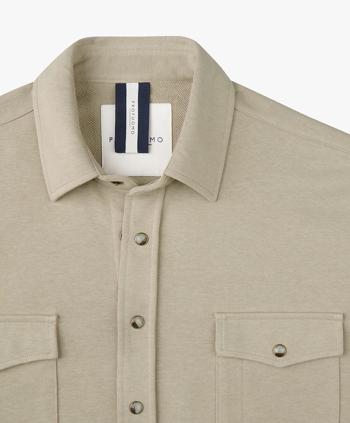 Heren overshirt beige