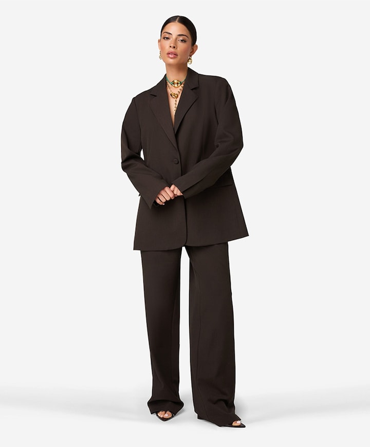 Dames blazer bruin