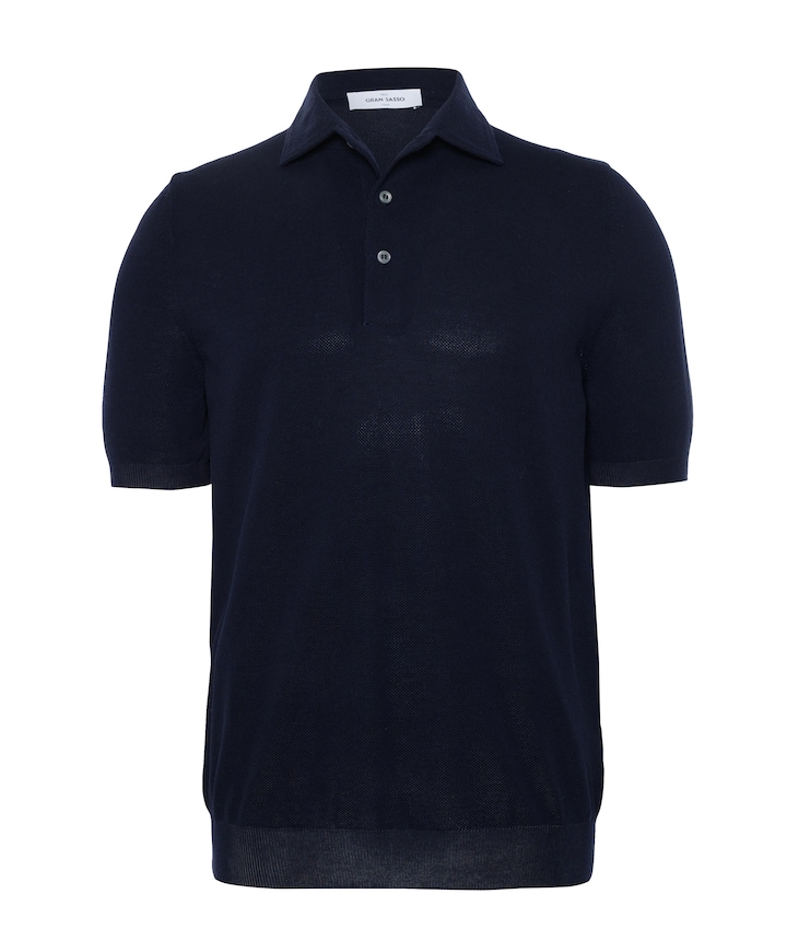 Heren polo blauw