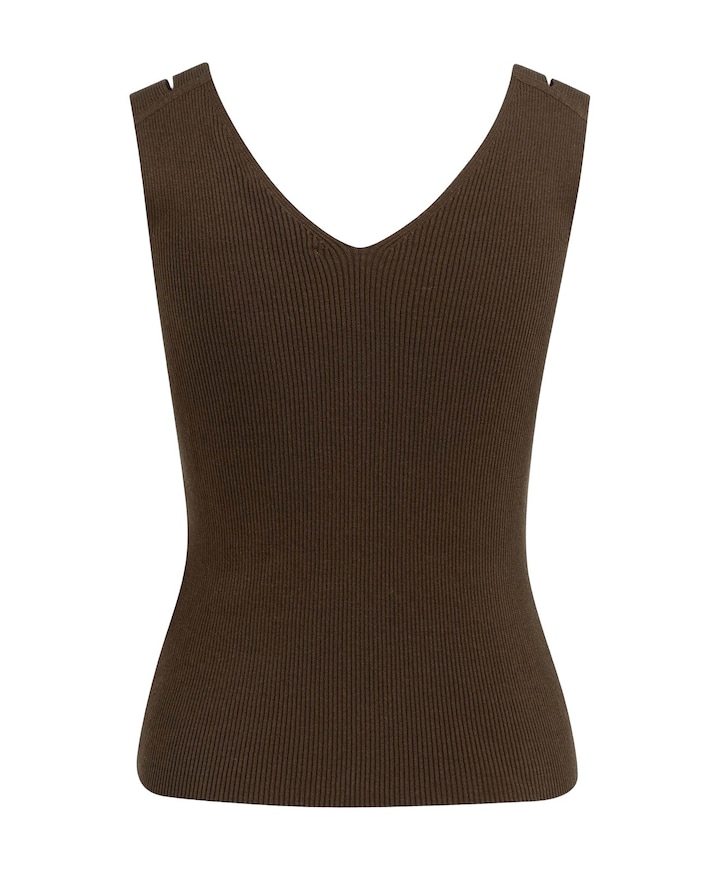 Dames top bruin