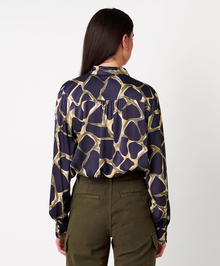 Dames blouse blauw