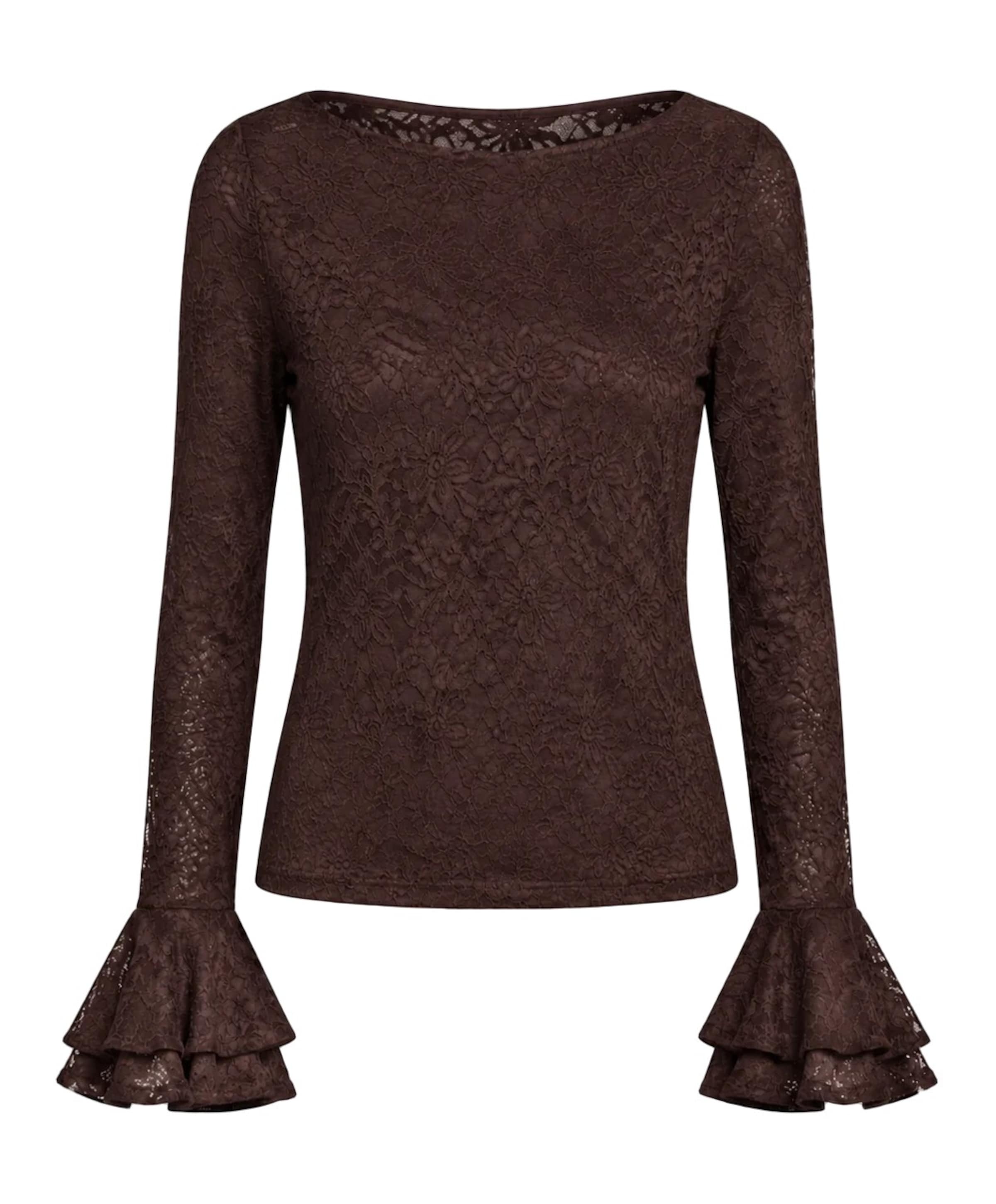Dames longsleeve bruin