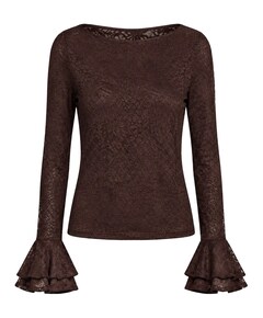 Dames longsleeve bruin