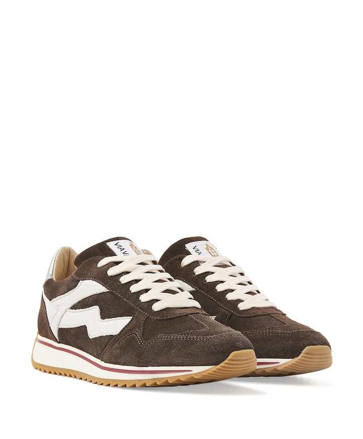Mikki Alex dames sneakers bruin