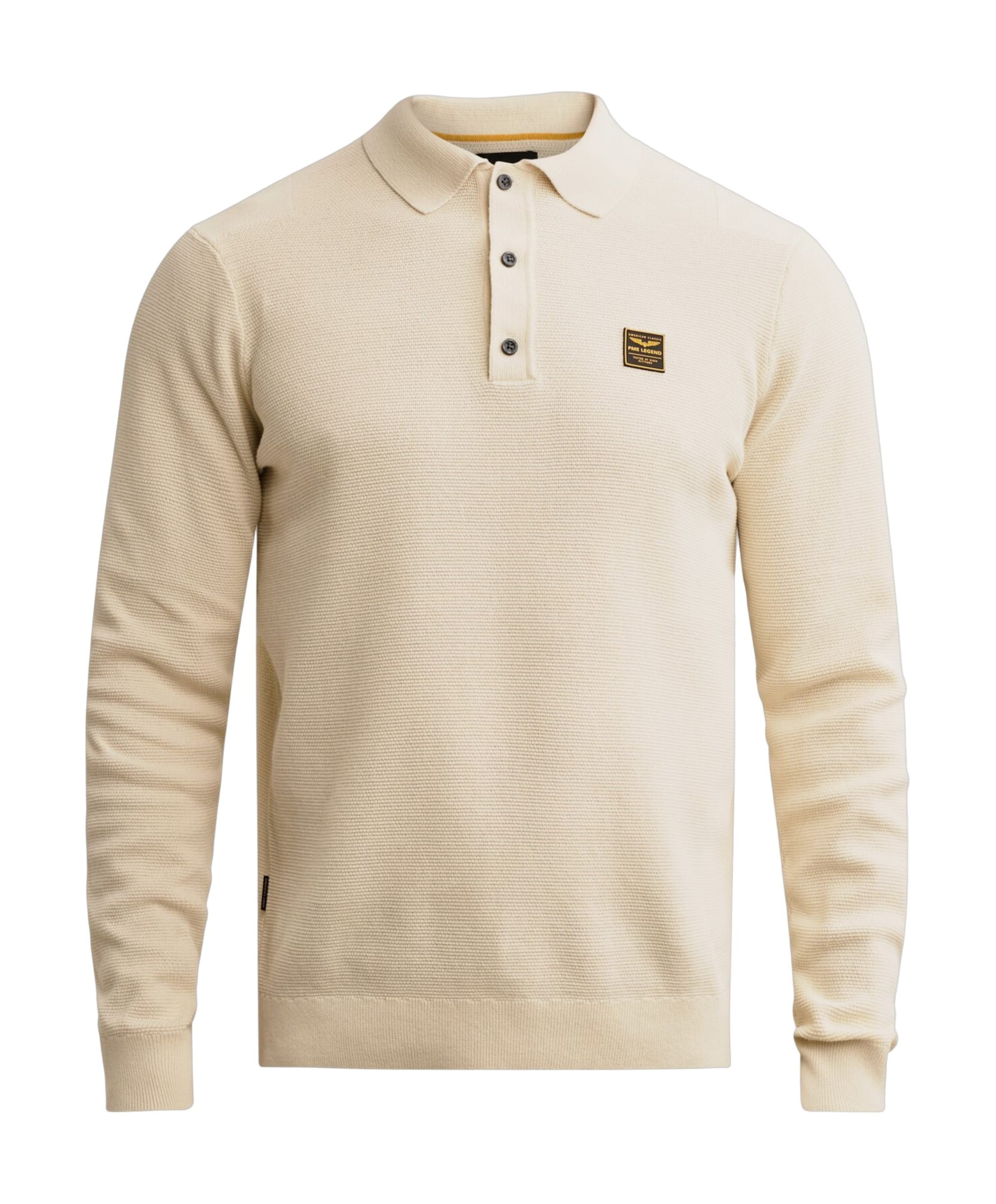 Heren polo ecru